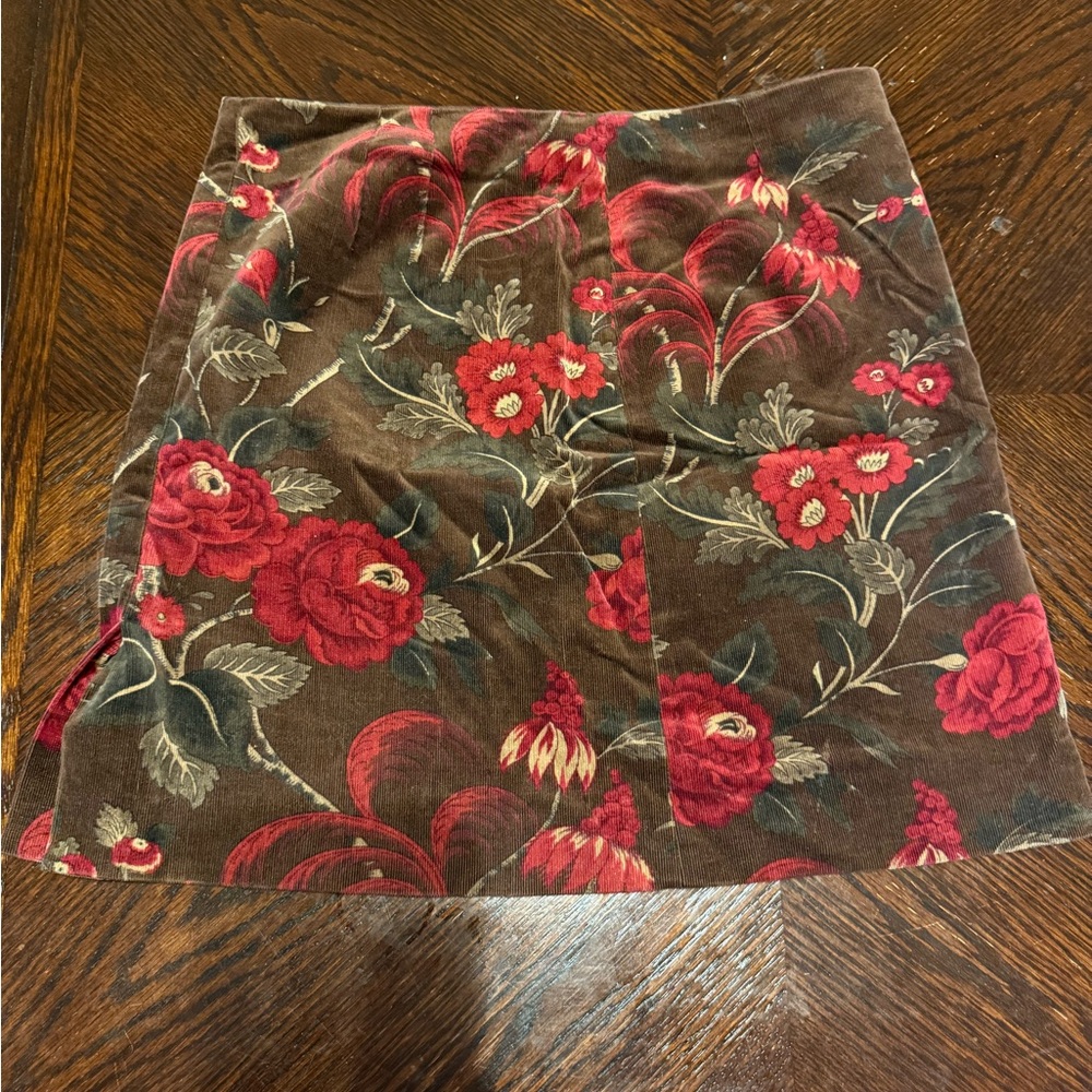 Ann Taylor Red Pink A-Line Mini Skirt Casual